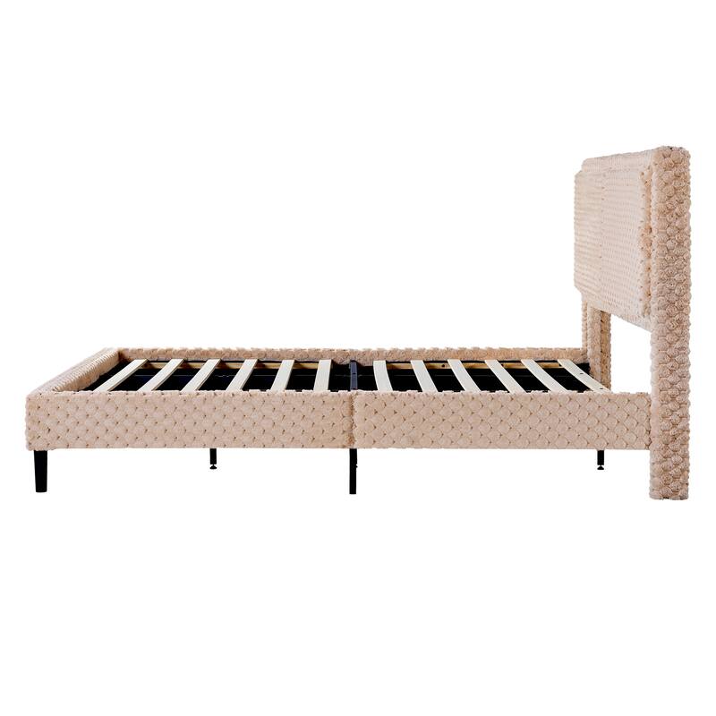 Queen Size Plush Soft Bed with Comfortable Backrest, Stable Structure, and Safety Design for Modern Bedrooms