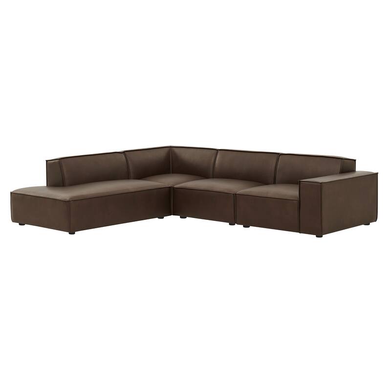 Restore 4-Piece Vegan Leather Modular L-Shaped Sofa