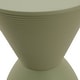 preview thumbnail 56 of 143, Boyd Round Side Table with Ribbed Design Base - Accent Hourglass End Table with Removable Lid for Living Room & Bedroom