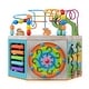 preview thumbnail 11 of 10, Teamson Kids Preschool Play Lab 7-in-1 Large Wooden Activity Station, Natural - 15.71" L x 16.1" W x 16.1" H