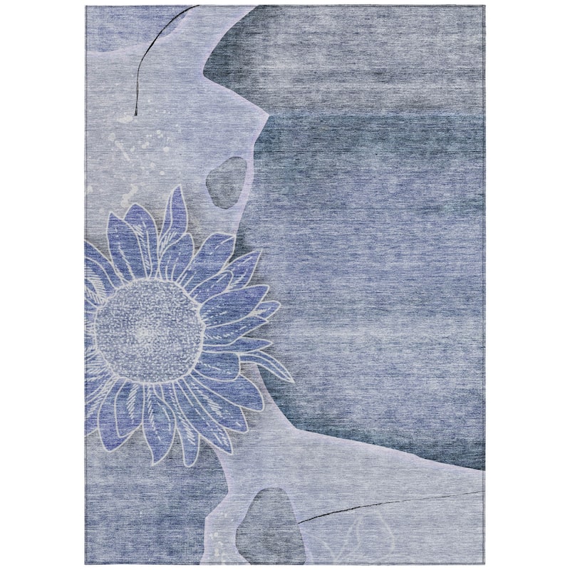 HomeRoots Floral Transitional Rectangle Outdoor Rug