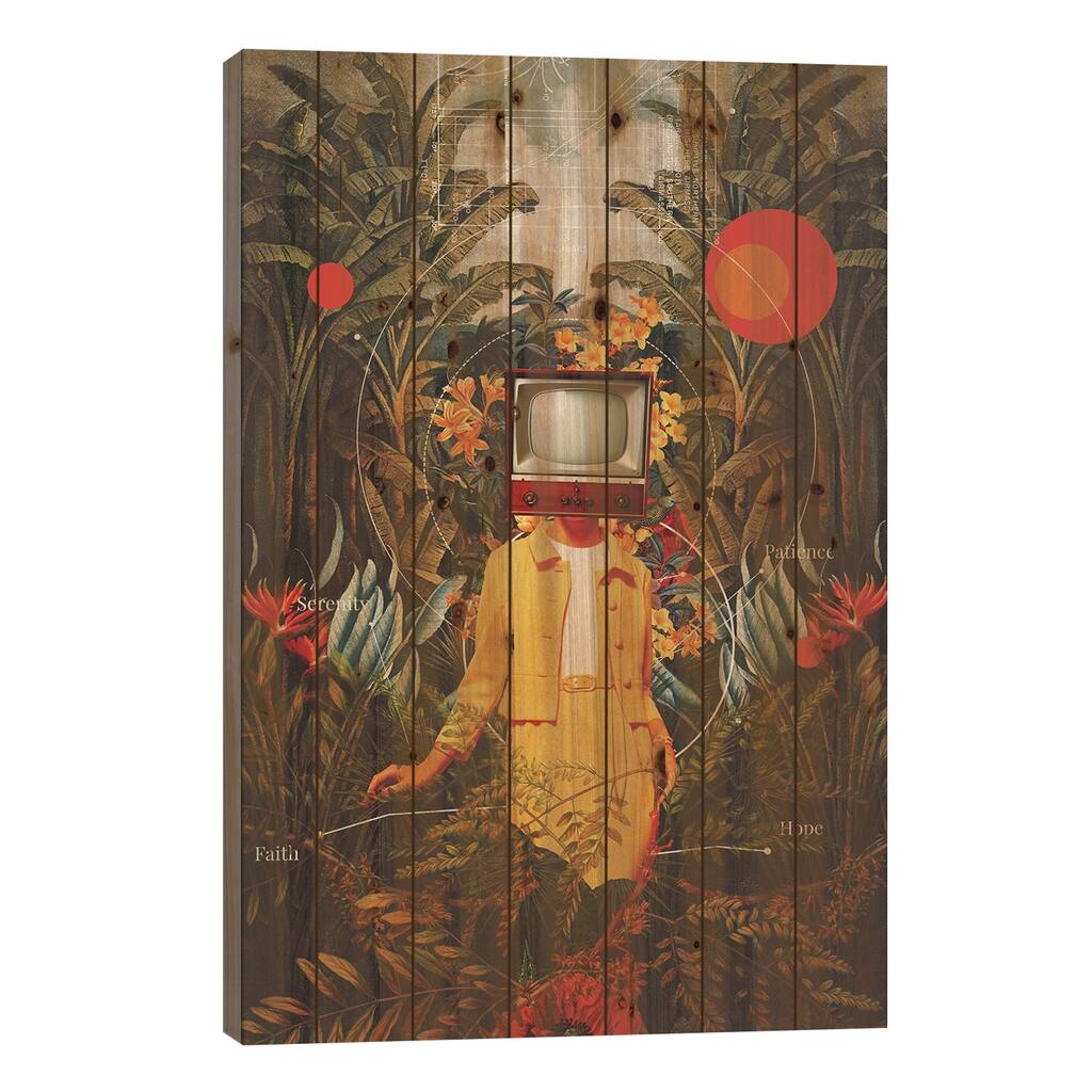 She Came From The Wilderness Print On Wood by Frank Moth - Multi-Color