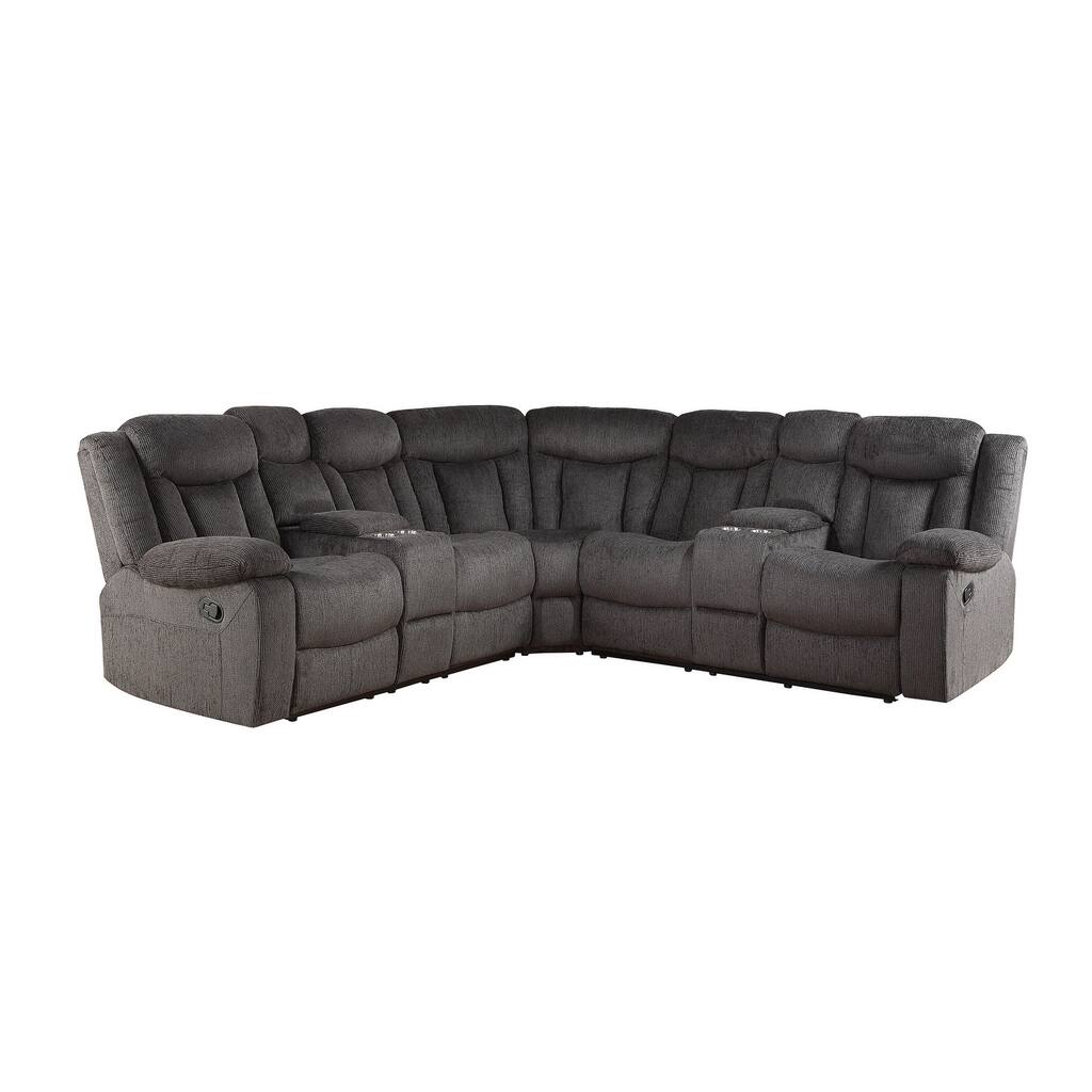 Luccardo Grey Sectional with Storage
