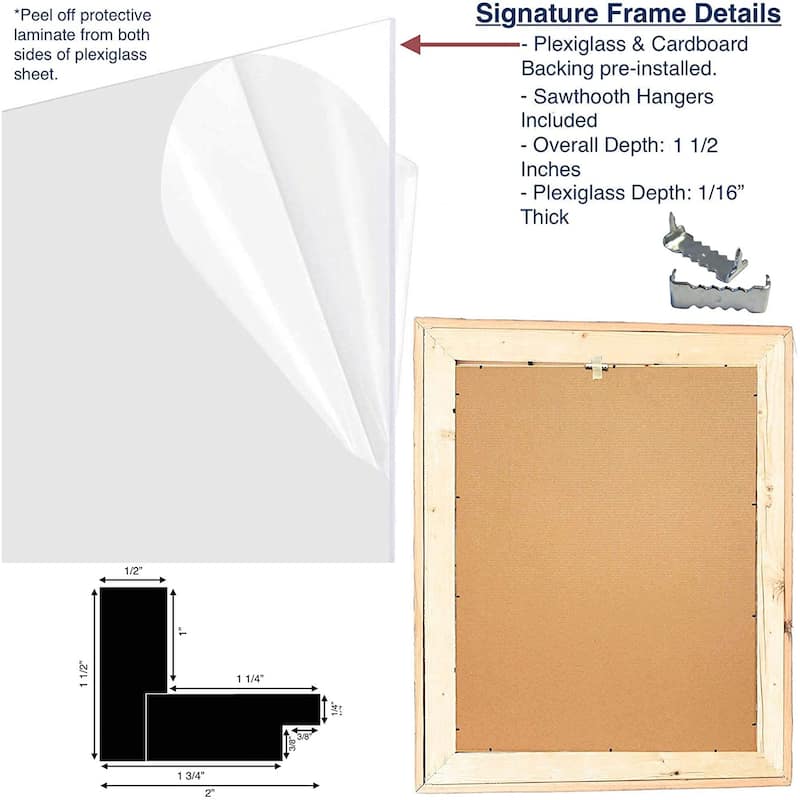 18x24 Natural Weathered Grey Picture Frame with Plexiglass Holder