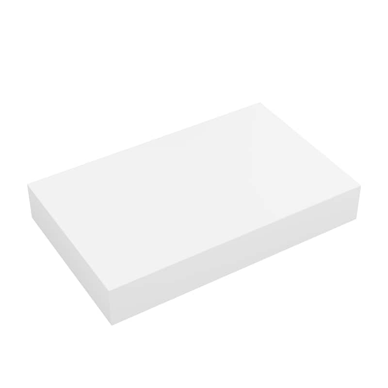 Monaco 36" Floating Bathroom Shelf In Glossy White (Sm-Vs252) - 35.125" x 21.8125" x 3.1875"
