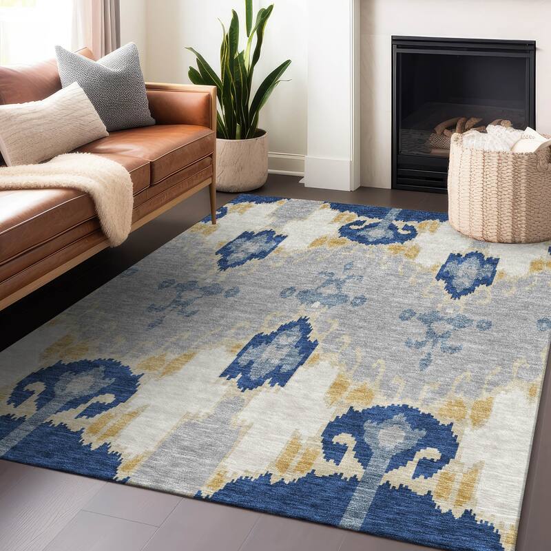 Premium Washable Super Soft Boho Ikat Mayfield Rug