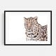 Far Eastern leopard on a white background Art Print/Poster - Bed Bath ...