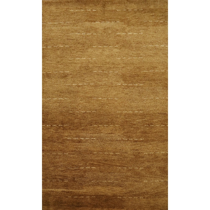 Hand Knotted Oriental 100% Wool Carpet Modern Modern Brown Gabbeh Area Rug - 7' 11'' X 5' 3''