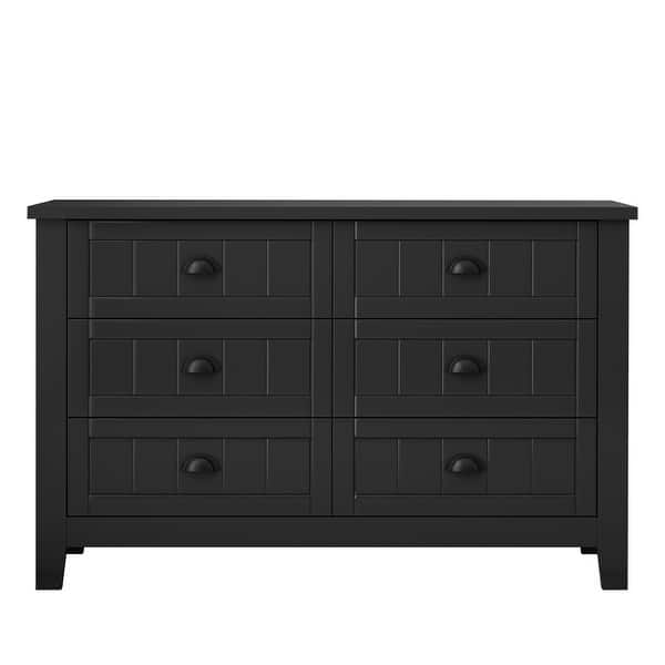 Drawer Dresser Bar Cabinet, Buffet Sideboard with Plastic Doors, Retro Shell Handles for Bedroom, Dining, Living Room, Black - Bed Bath & Beyond - 42287560 Drawer Dresser Bar Cabinet, Buffet Sideboard with Plastic Doors, Retro Shell Handles for Bedroom, Dining, Living Room, Black - Bed Bath & Beyond - 42287560