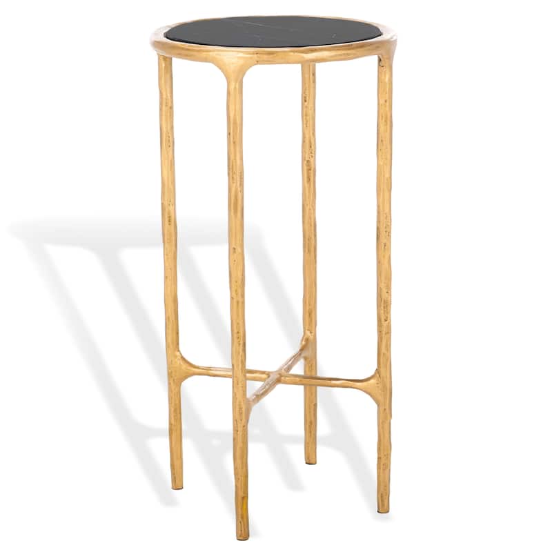 SAFAVIEH Couture Wubke Forged Metal Tall Round End Table, Fully Assembled - 12"W x 12"D x 24"H