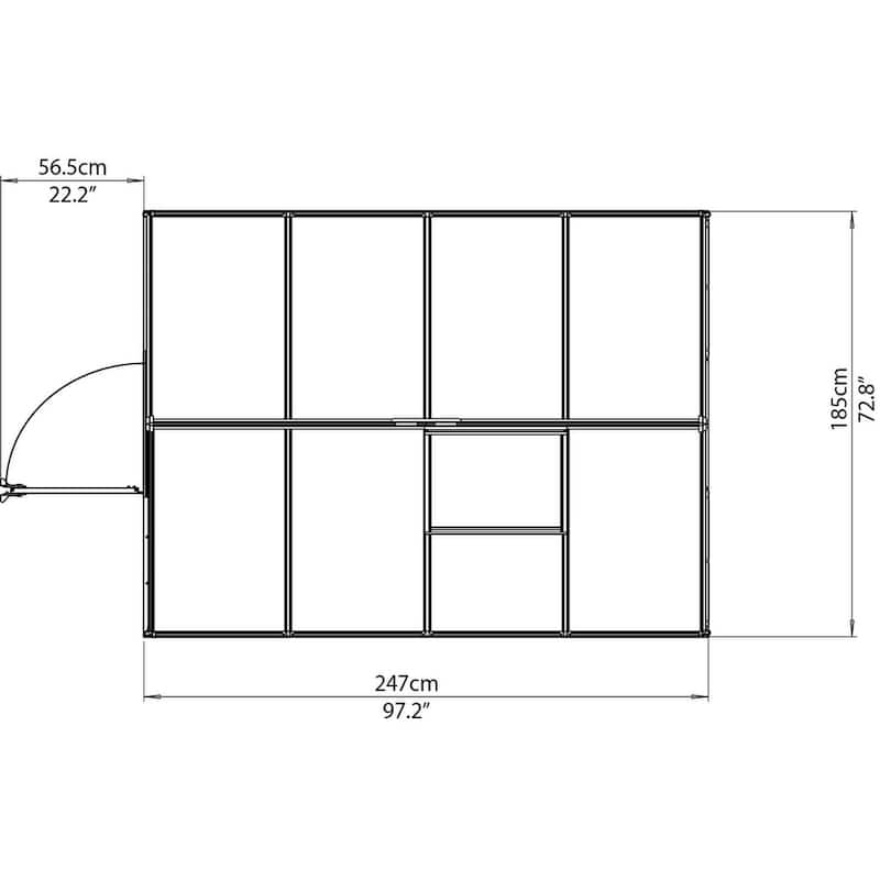 Palram - Canopia Outdoor Mythos 6' x 8' Greenhouse - Green
