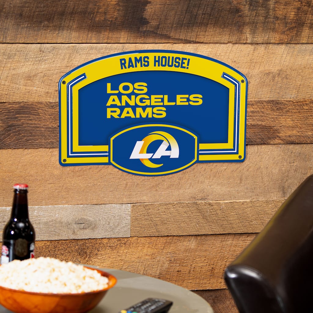Los Angeles Rams Embossed Steel Wall Sign, 11" x 17"