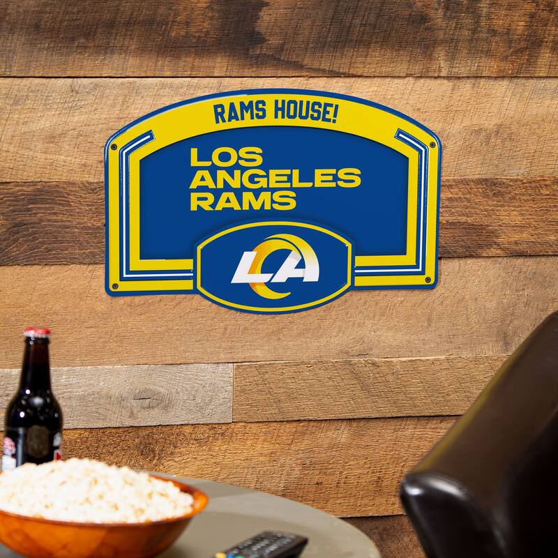 Los Angeles Rams Embossed Steel Wall Sign, 11" x 17"