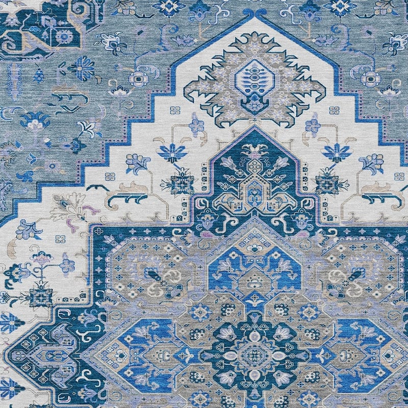 HomeRoots Oriental Traditional Rectangle Outdoor Rug