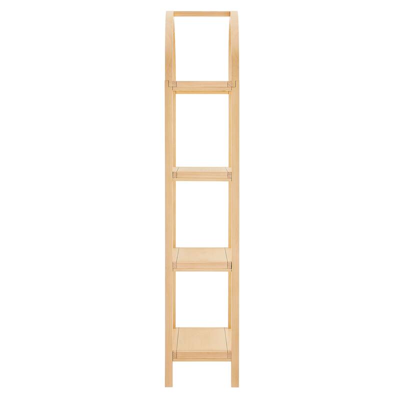 Vexley 72 Inch Tall Narrow Arched Bookshelf