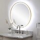 preview thumbnail 3 of 6, LED Lighted Round Vanity Wall Mirror - 32"