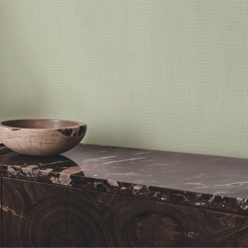 Warner Amir Light Green Embossed Wallpaper