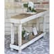 Luxe Combo Console Table - Antique White - Assembled - Rustic/Cabin & Lodge - Wood