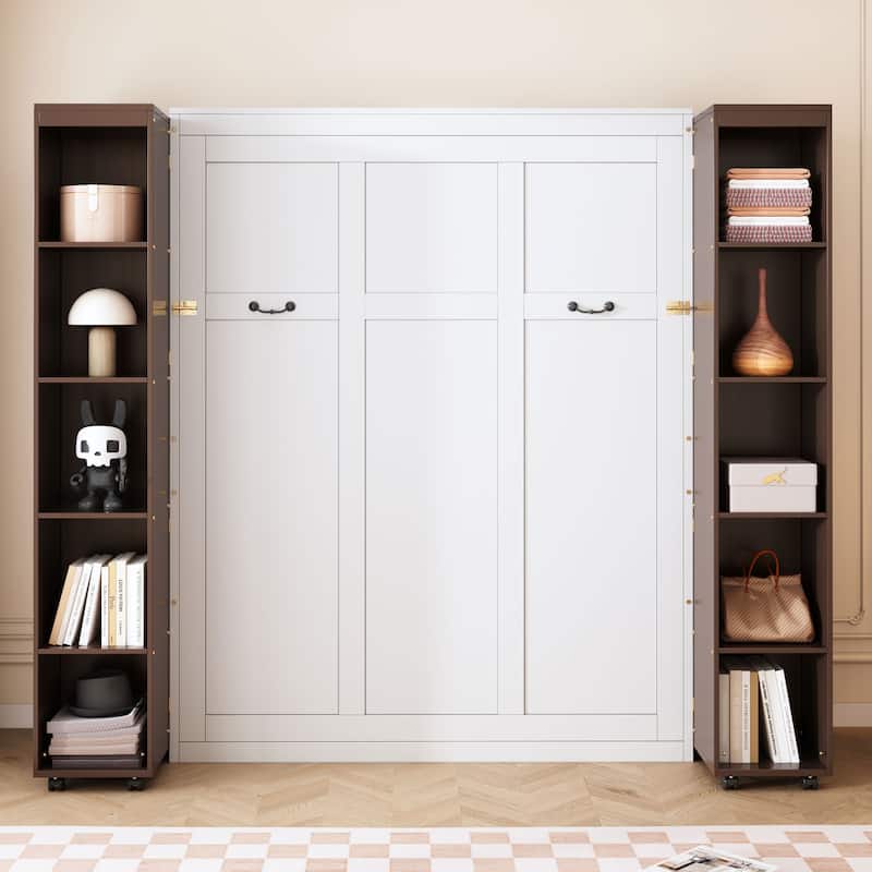 Queen Murphy Bed with Storage Doors