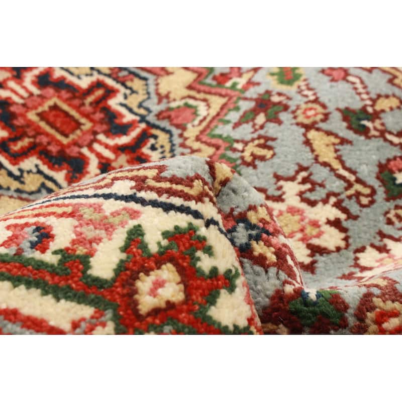 ECARPETGALLERY Hand-knotted Serapi Heritage Light Blue Wool Rug - 2'7 x 15'11
