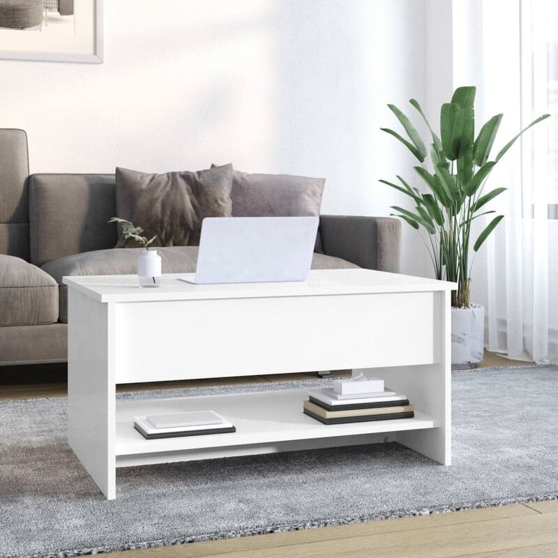 vidaXL Coffee Table Lift Top End Table Accent Side Sofa Table Engineered Wood - 31.5" x 19.7" x 16.7"