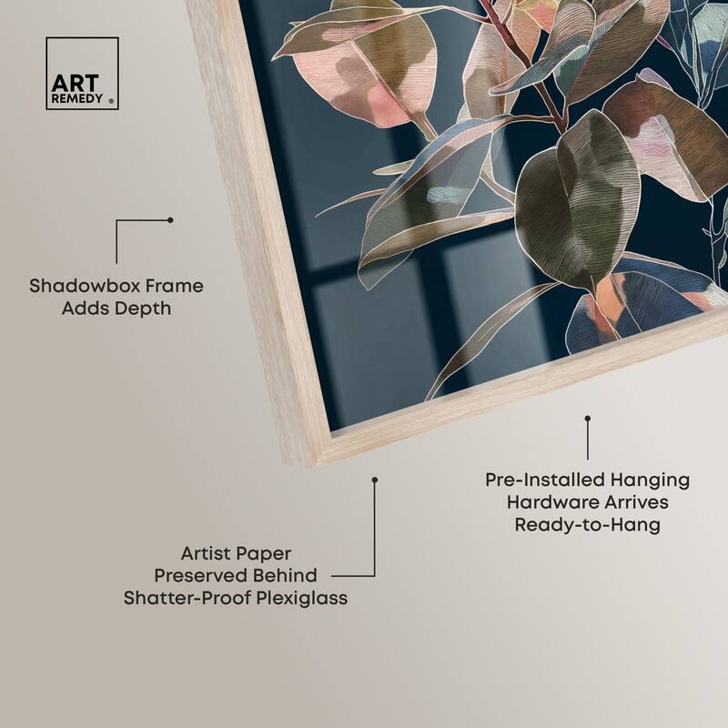 Fuchsia Frond I Shadowbox by Art Remedy