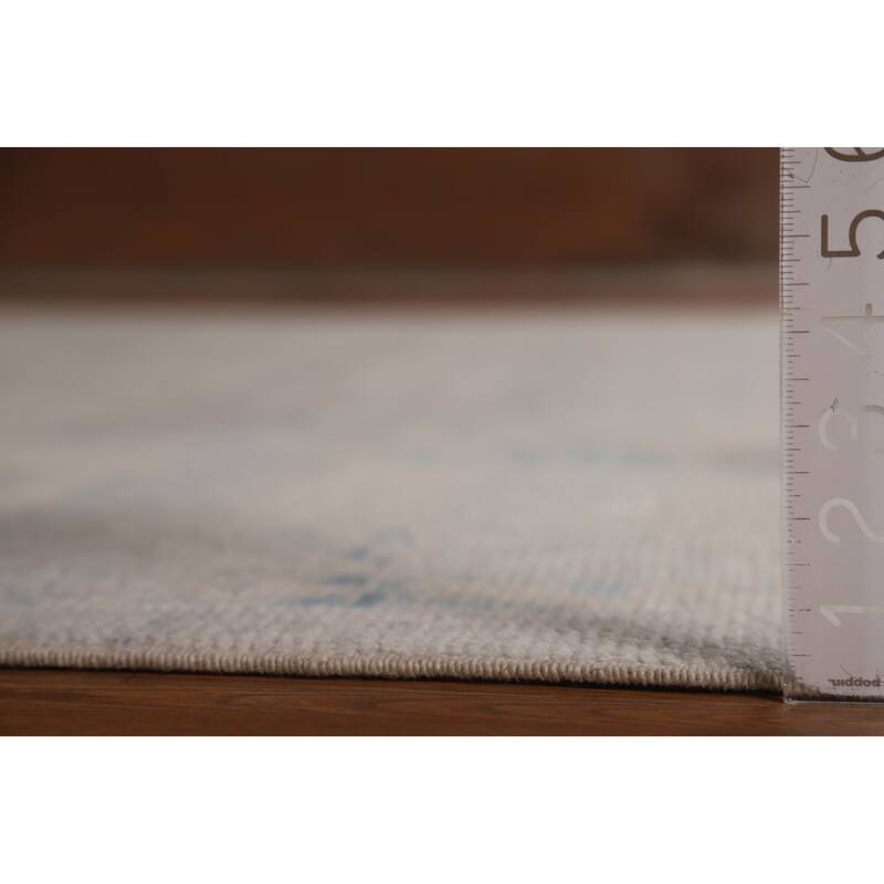 Hand Knotted Oriental 100% Wool Carpet Transitional All-Over Navy Blue & Blues Oushak Area Rug - 14' 2'' X 10' 4''