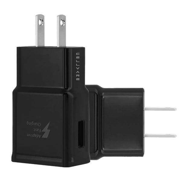 Adaptive Fast Charging Wall Adapter for Samsung Galaxy S8/S9/Note 8 - 2 Pack - 3.5 x 3 x 0.5. Opens flyout.