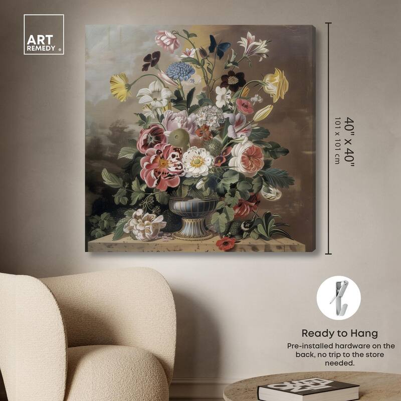 Classical Dream Vase Canvas by Art Remedy, Gallery Wrapped