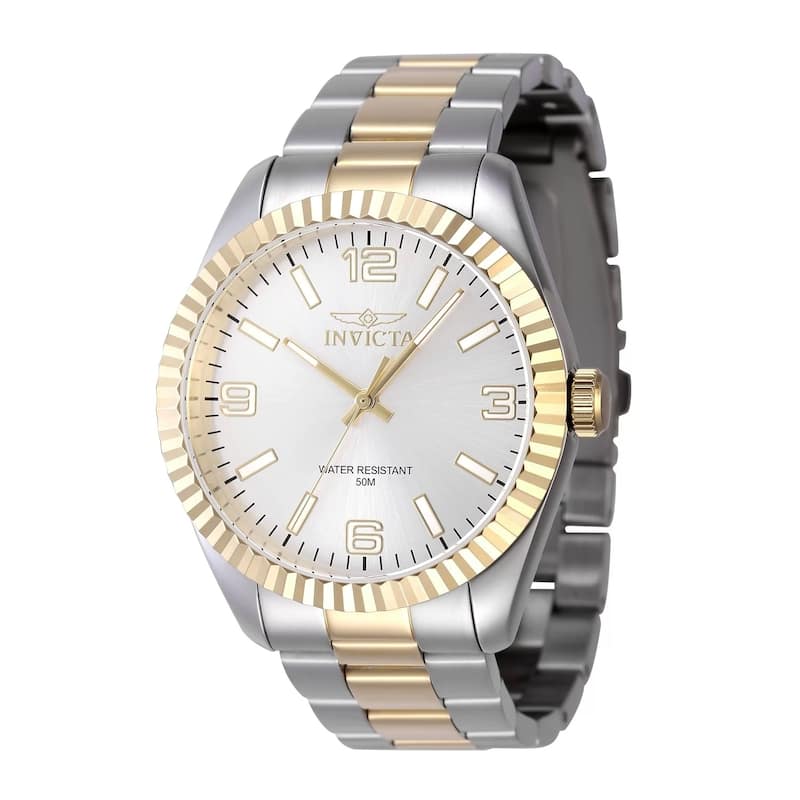 Invicta Men's 47454 Specialty Quartz 3 Hand Silver Dial Watch