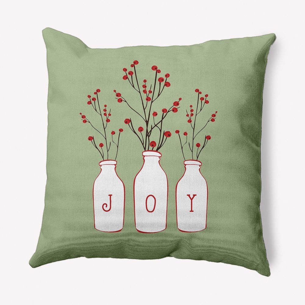 Joy Christmas/Winter Decorative Throw Pillow
