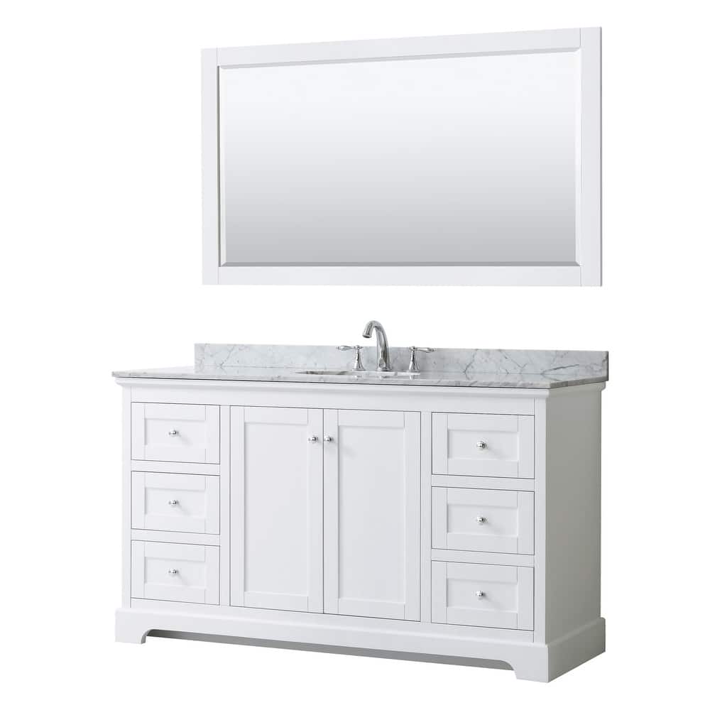 Wyndham Collection Avery 60" Free Standing Single Basin Vanity Set