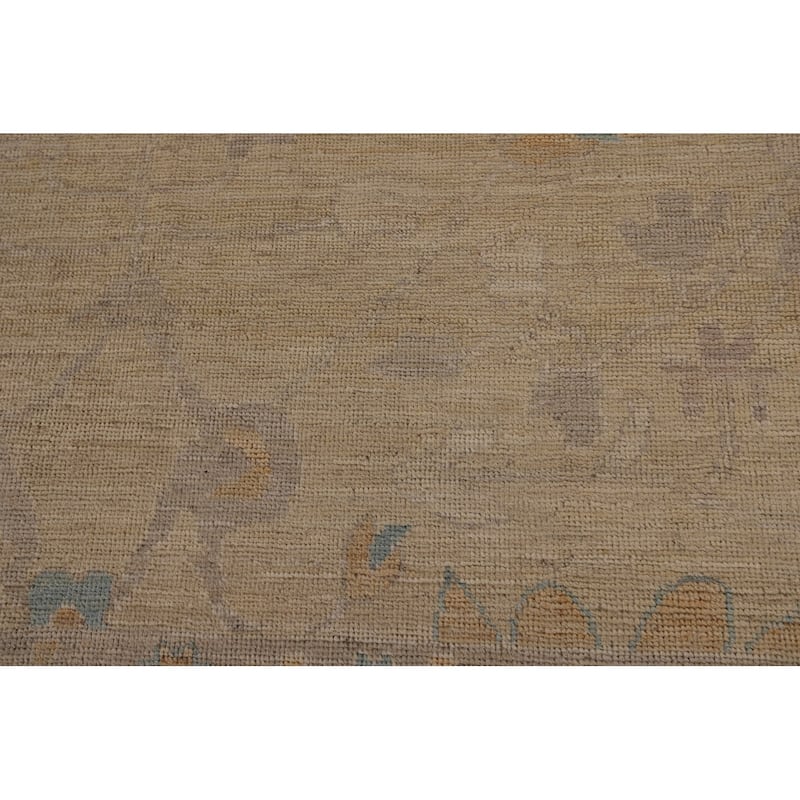 Oushak Turkish Area Rug Handmade Vegetable Dye Wool Carpet - 9'6" x 12'0"