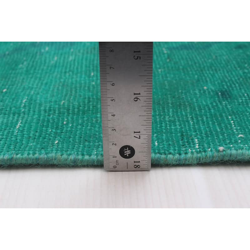 ECARPETGALLERY Hand-knotted Color Transition Green Wool Rug - 4'4 x 7'1