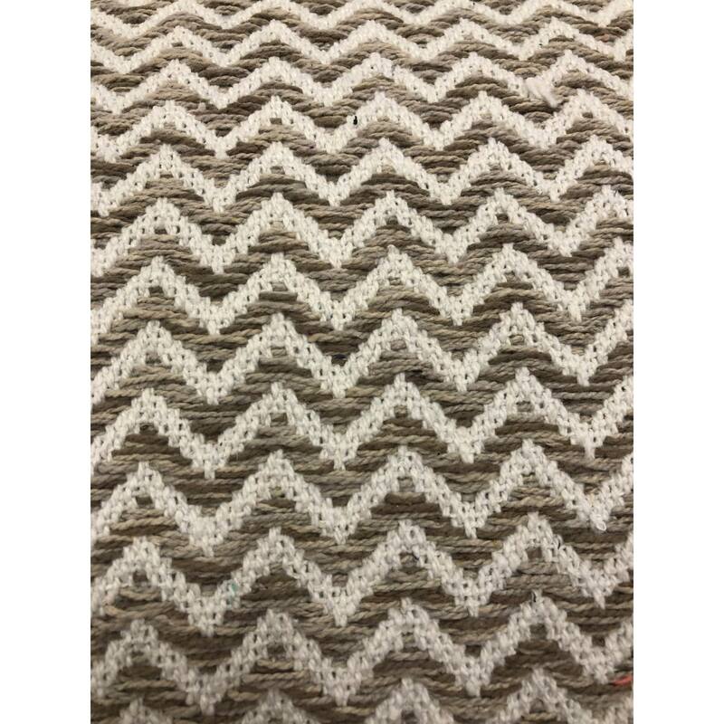 Sevita Beige and White Chevron Throw Pillow