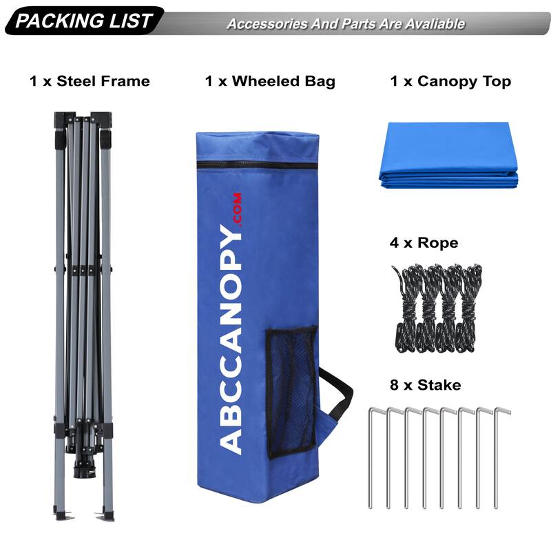 ABCCANOPY Stable Pop up Outdoor Canopy Tent with Sun Wall