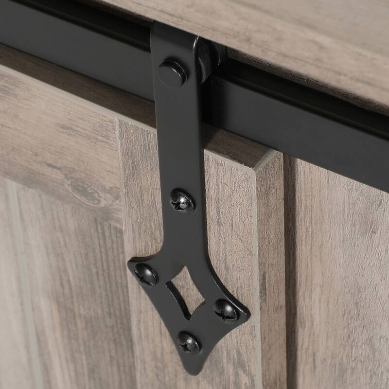 Moasis Farmhouse Sideboard Buffet Cabinet with Storage & Sliding Barn Doors
