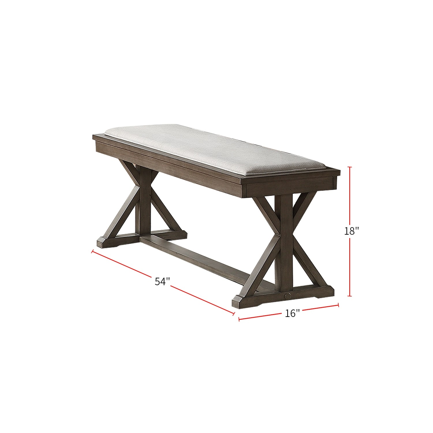 Dining Bench With Fabric Upholstery For Comfortable And Stylish Seating