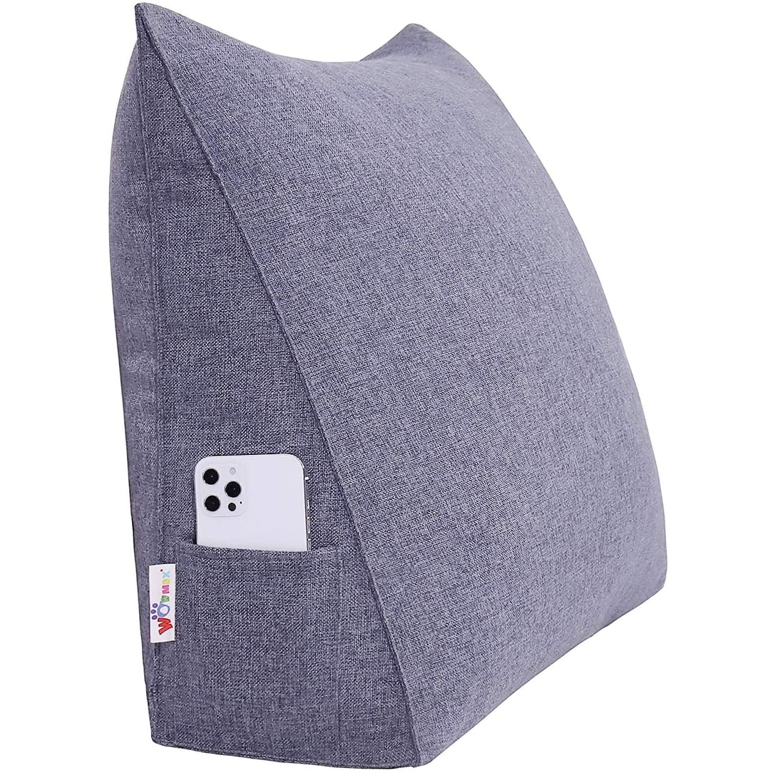 Triangle Backrest Seat Pillow Cushion With Lumbar Support For Sofa