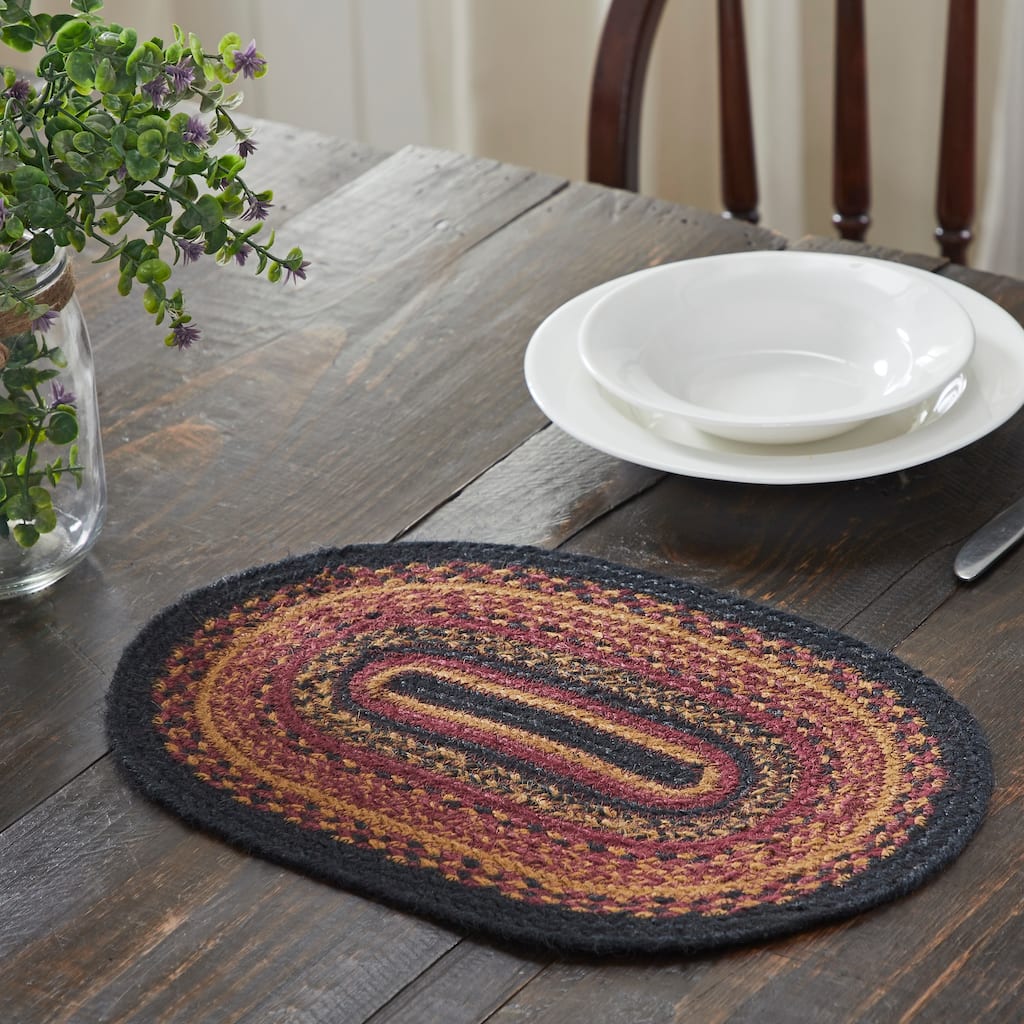 Heritage Farms Jute Oval Placemat 12x18