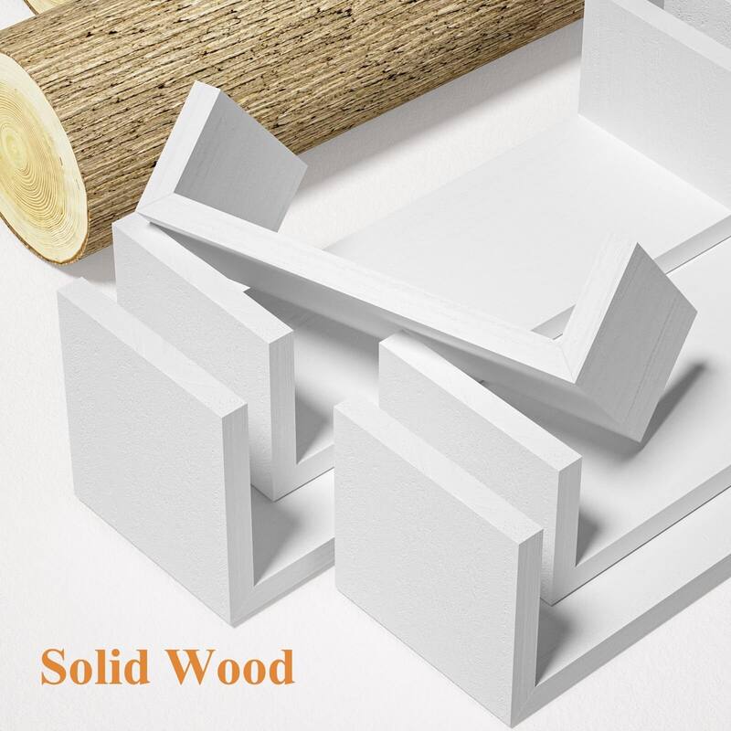 Floating Shelves for Wall, Wood Shelves for Home Decor, Set of 5