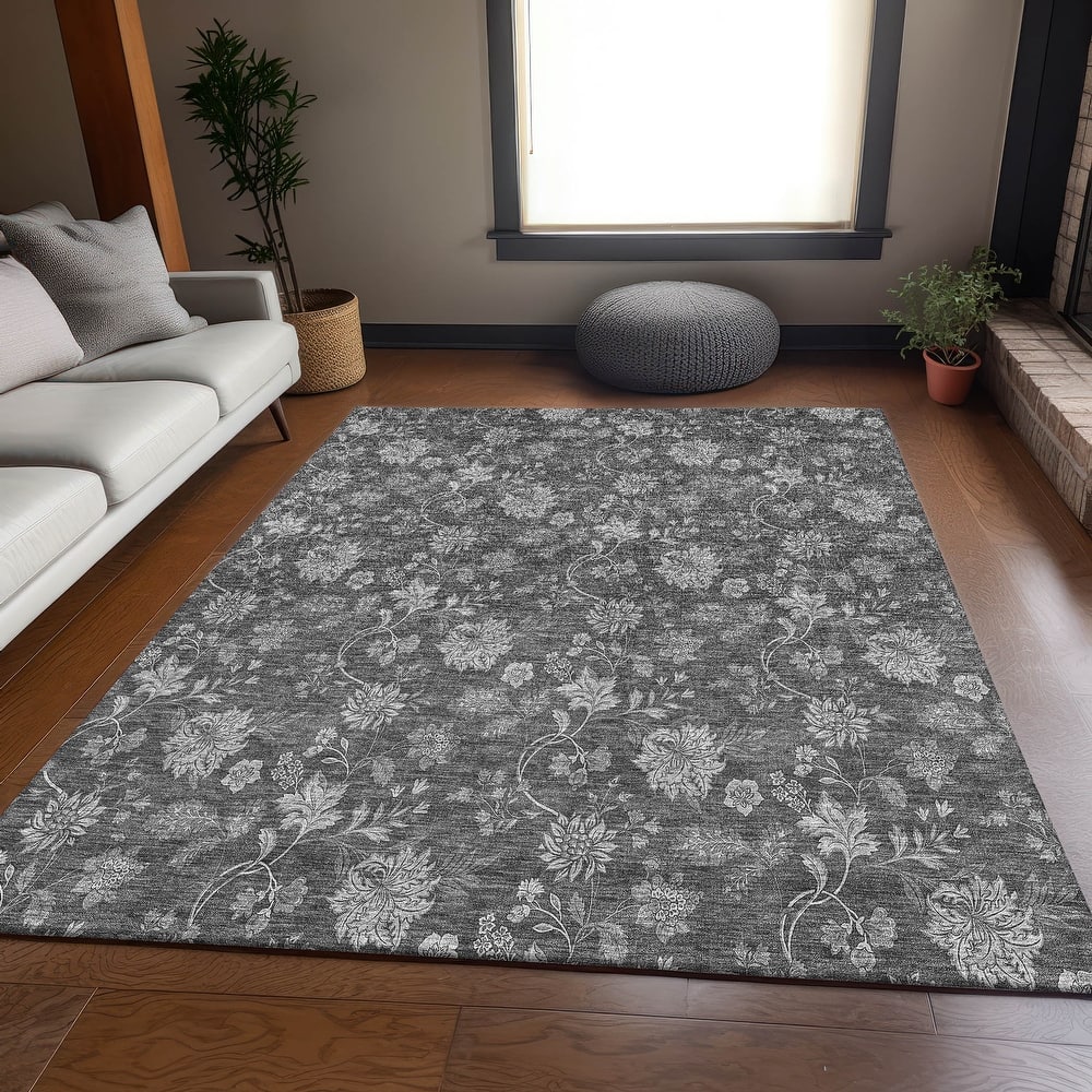 Premium Washable Super Soft Floral Borderless Mayfield Rug