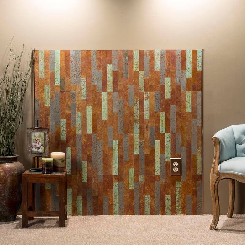 Aspect Peel & Stick Tarnished Tin Distressed Metal 15 sq ft Kit