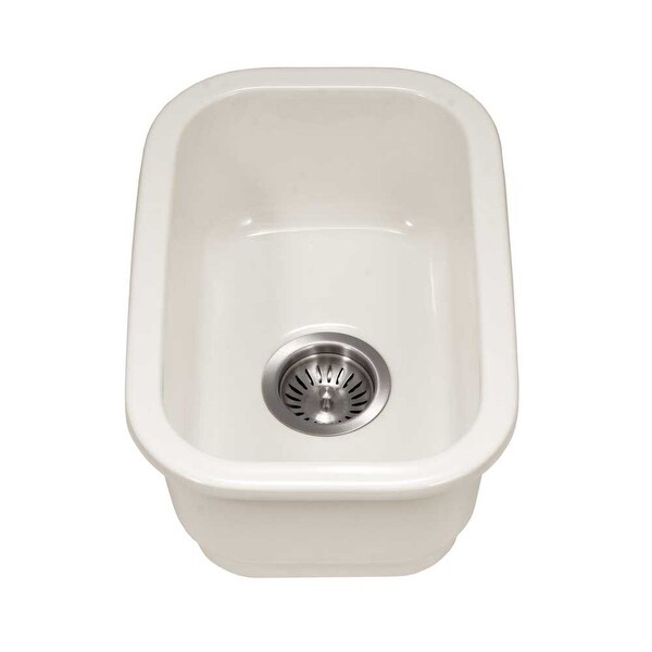 Houzer PTB-1318 Platus 12-3/16" Undermount Single Basin Fireclay Bar. Opens flyout.