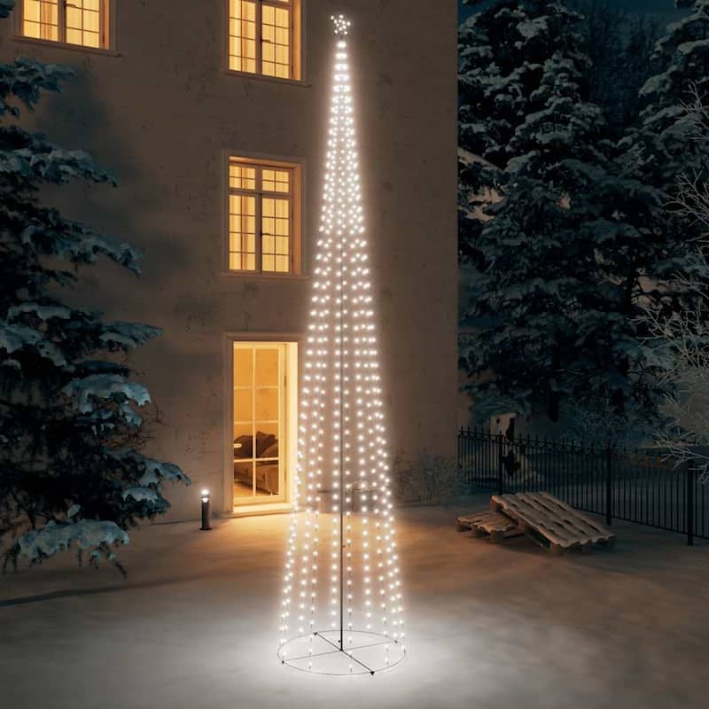 vidaXL Christmas Cone Tree Decoration Artificial Christmas Tree with LEDs