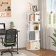 preview thumbnail 14 of 102, 4/5/6 Tiers Round Rotating Bookcase, Revolving Floor Standing Bookshelf Corner Organizer Display