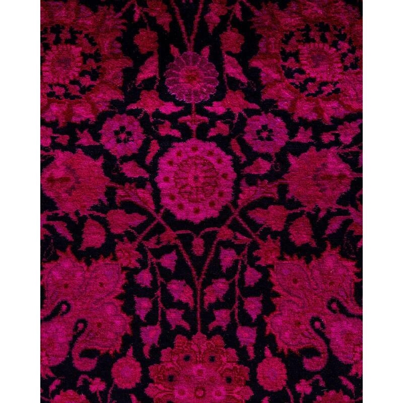 Contemporary Overdyed Wool Hand Knotted Runner - 3' 0" x 8' 6"