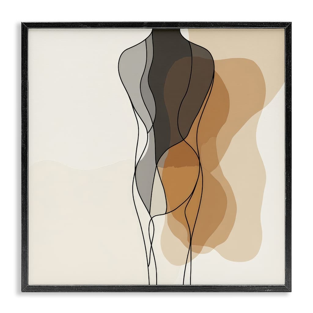 Stupell Earthy Neutrals Pattern Framed Giclee Art Design By LSR Creative Studio