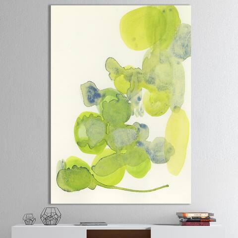 Porch & Den "Green Leaves Impression" Canvas Wall Art