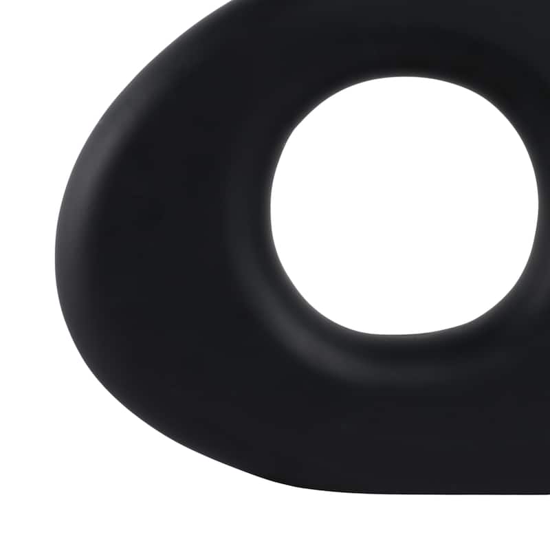 Modern Cut Out Wood Table Vase - Decorative Tall Table Vase